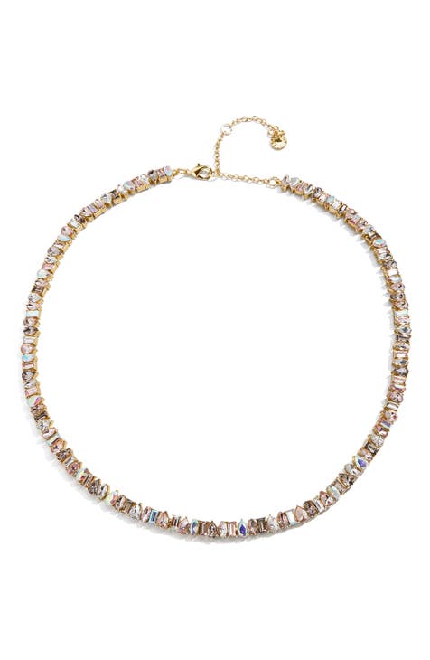 Mixed Crystal Frontal Necklace
