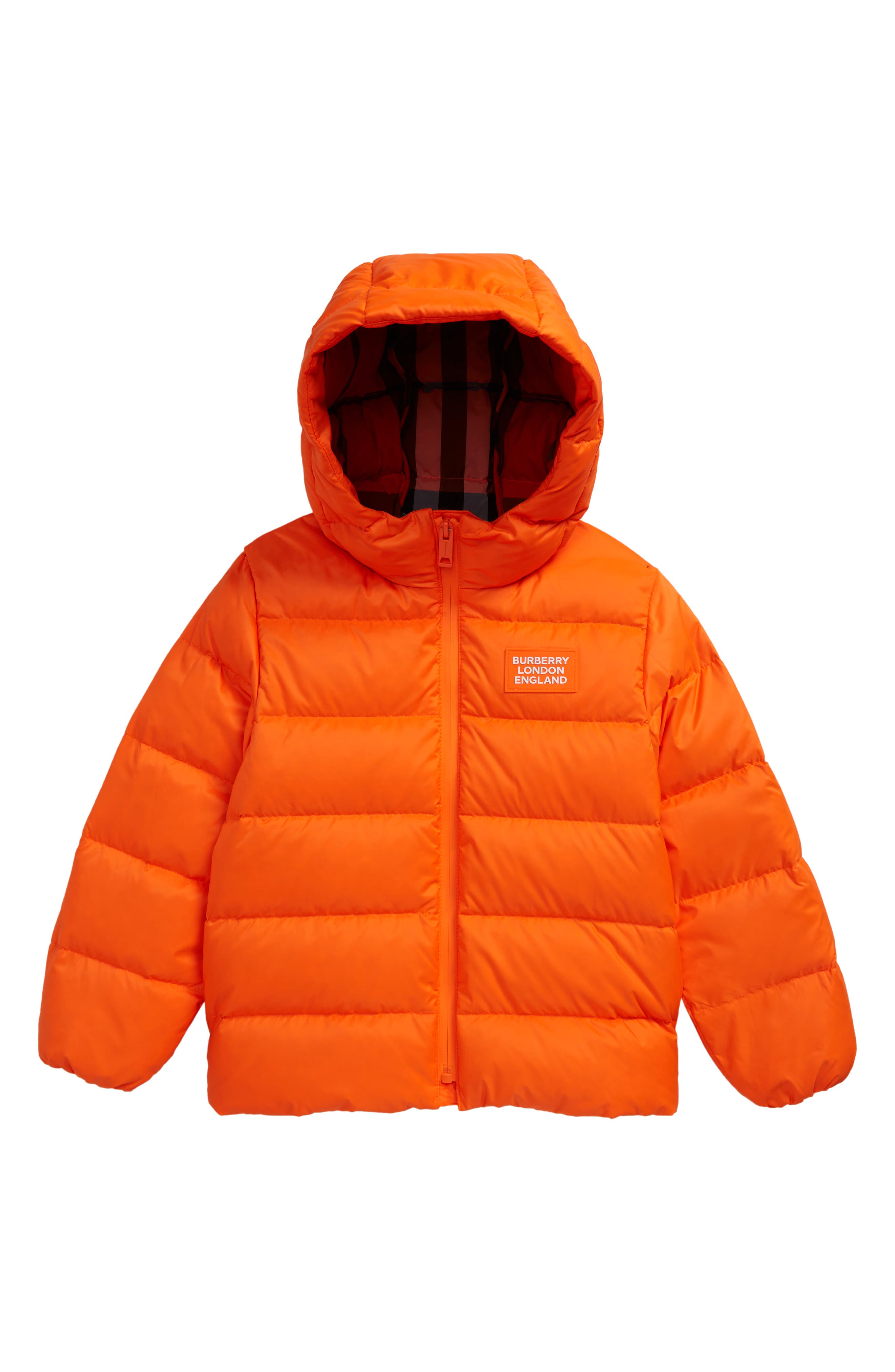 burberry orange puffer jacket