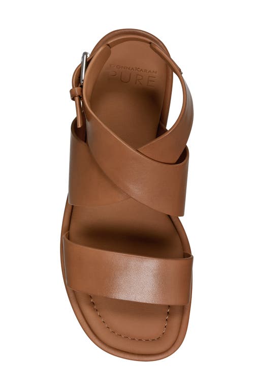 Shop Pure Donna Karan Cirona Strappy Sandal In Cognac