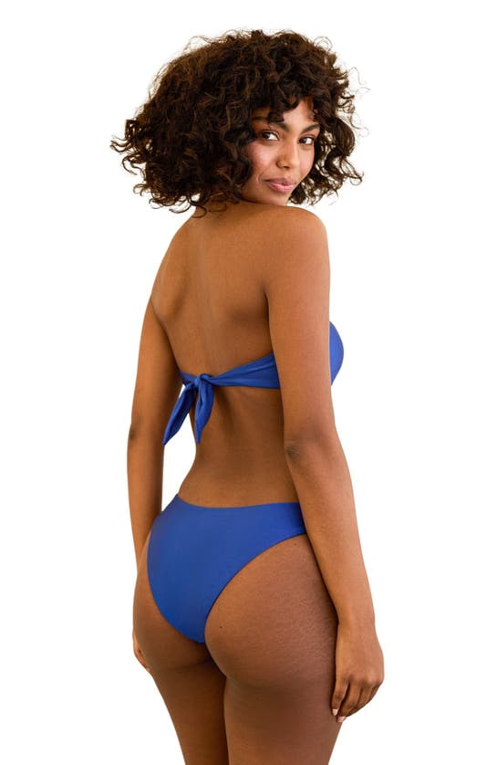 Dippin Daisys Hudson Bandeau Bikini Top In Marina Shimmer