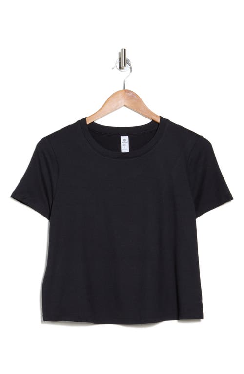 Shop 90 Degree By Reflex Darcie Crop T-shirt In Black
