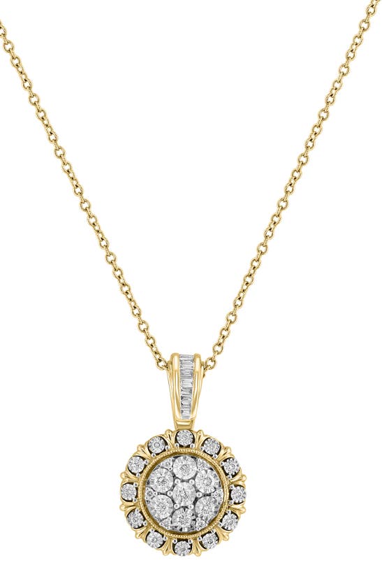Effy Two-tone Diamond Embellished Pendant Necklace In Gold