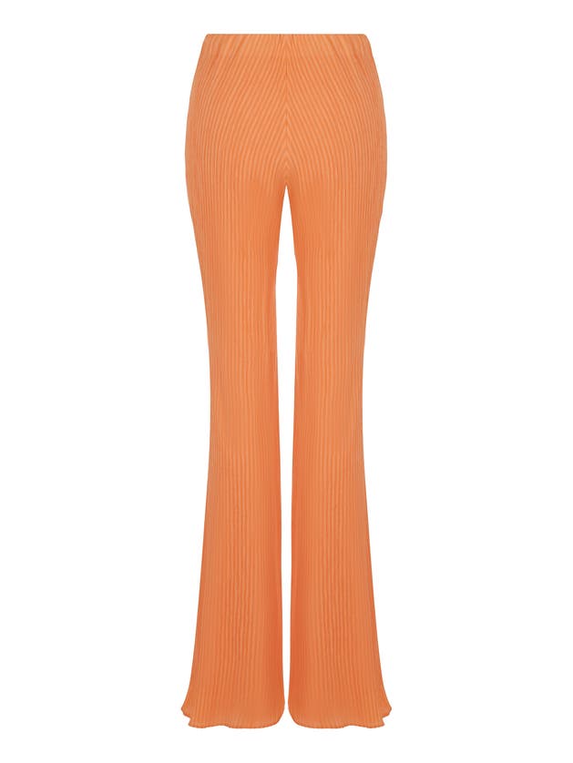 Shop Nocturne High-waisted Flare Pants In Orange