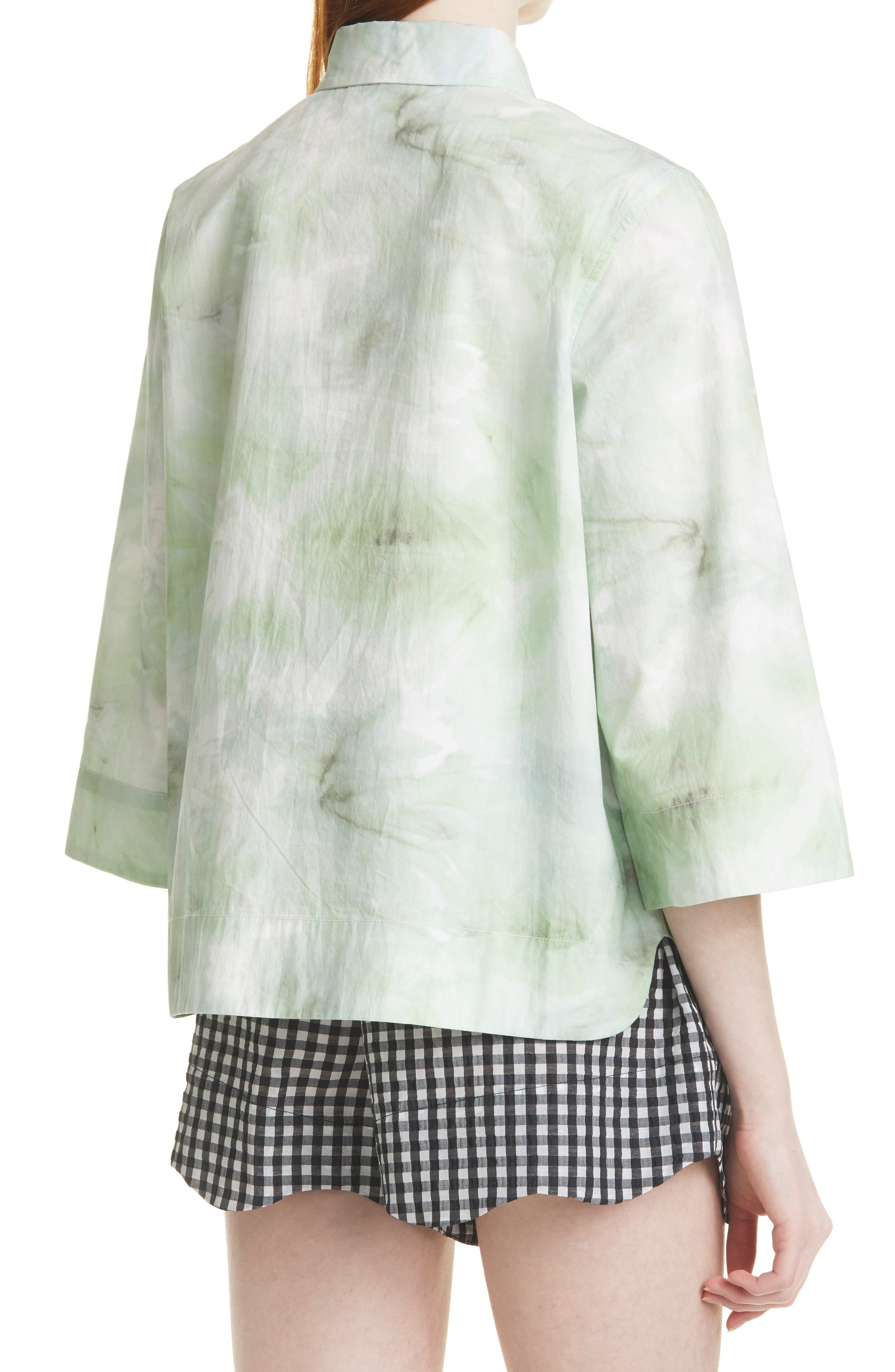 GANNI Tie Dye Organic Cotton Poplin 