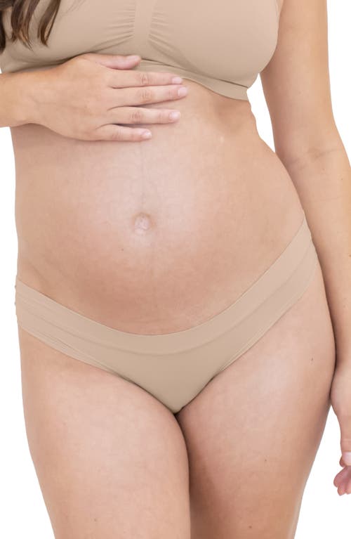 Kindred Bravely Grow With Me Maternity Thong in Beige
