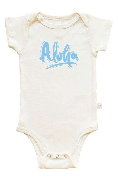 Tenth & Pine Aloha Organic Cotton Bodysuit Natural at Nordstrom,