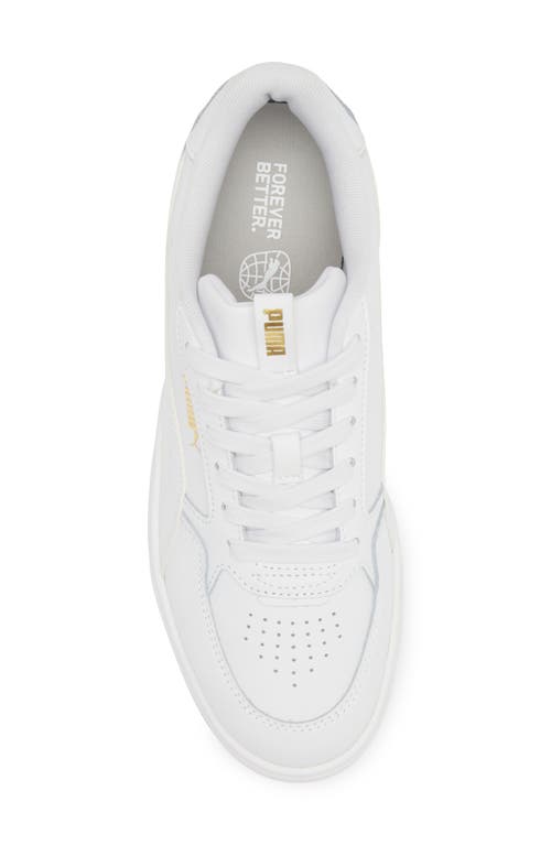Puma Karmen Rebelle Platform Sneaker In White- White-gold
