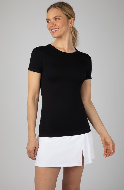 90 Degree By Reflex Seamless Scoop Neck 3-pack T-shirt Set In White/heather Grey/black