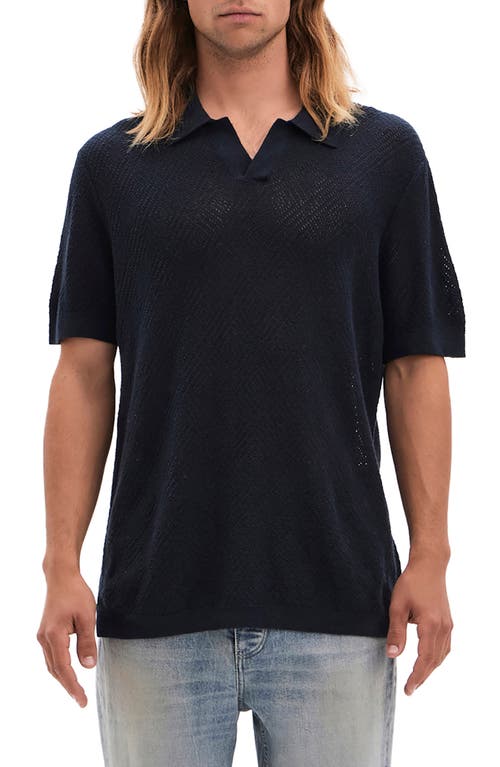 Shop Vayder Cloudio Polo Sweater In Navy Geo