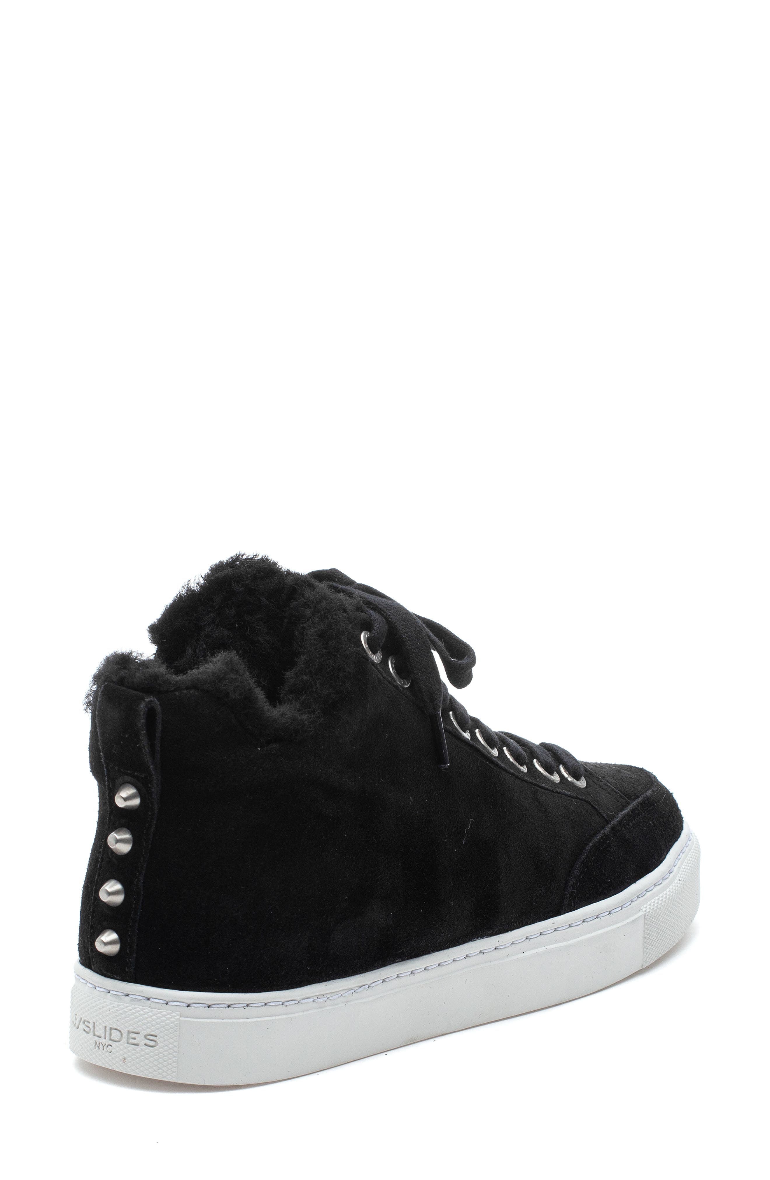 j slides shearling sneakers