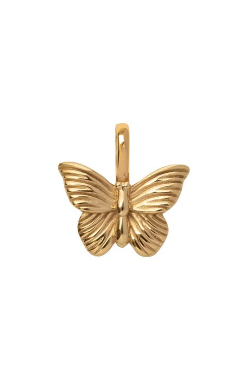Made By Mary Butterfly Charm Pendant In Gold
