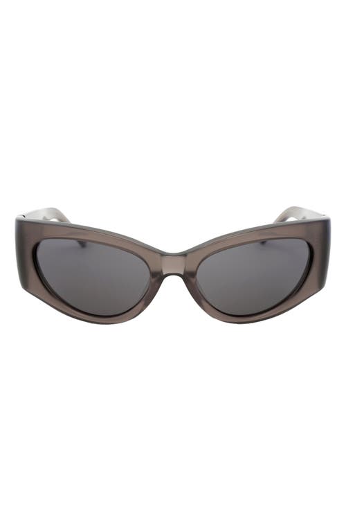 Grey Ant Bank 56mm Wraparound Sunglasses in Grey/Grey