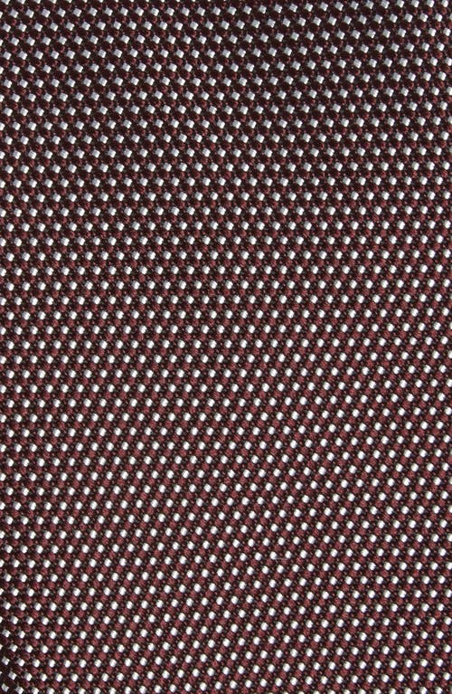 Tom Ford Diagonal Weave Mulberry Silk Tie In Burgundy