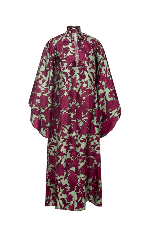 La Doublej Magnifico Silk Twill Midi Dress In Lilium Purple