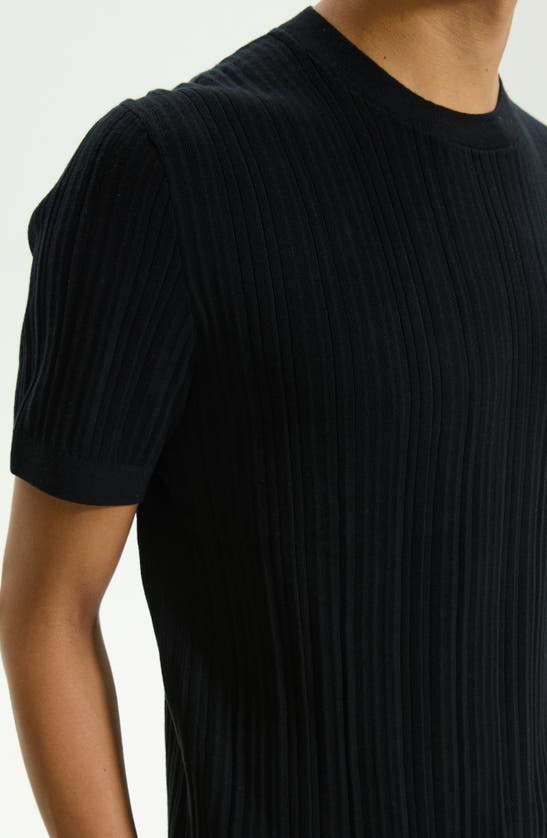 Theory Blue Crewneck T-shirt In Black