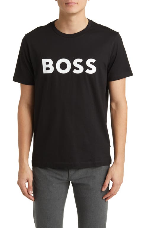 BOSS Tiburt Logo Graphic T-Shirt in Black 