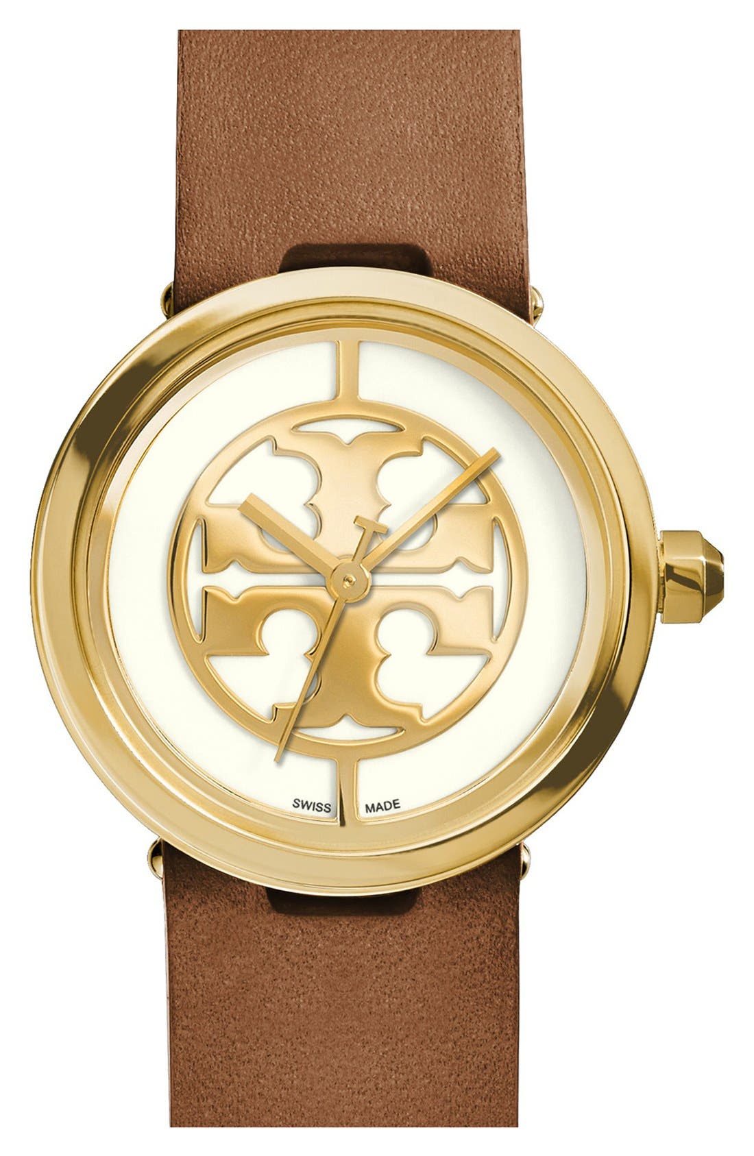 Tory Burch Reva Leather Strap Watch 36mm Nordstrom
