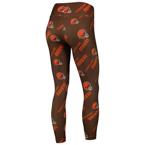 Cleveland Browns Concepts Sport Women's Breakthrough Allover Print Lounge  Leggings - Brown