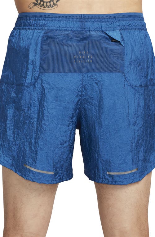 Shop Nike Dri-fit Stride Running Division Shorts In Court Blue/black