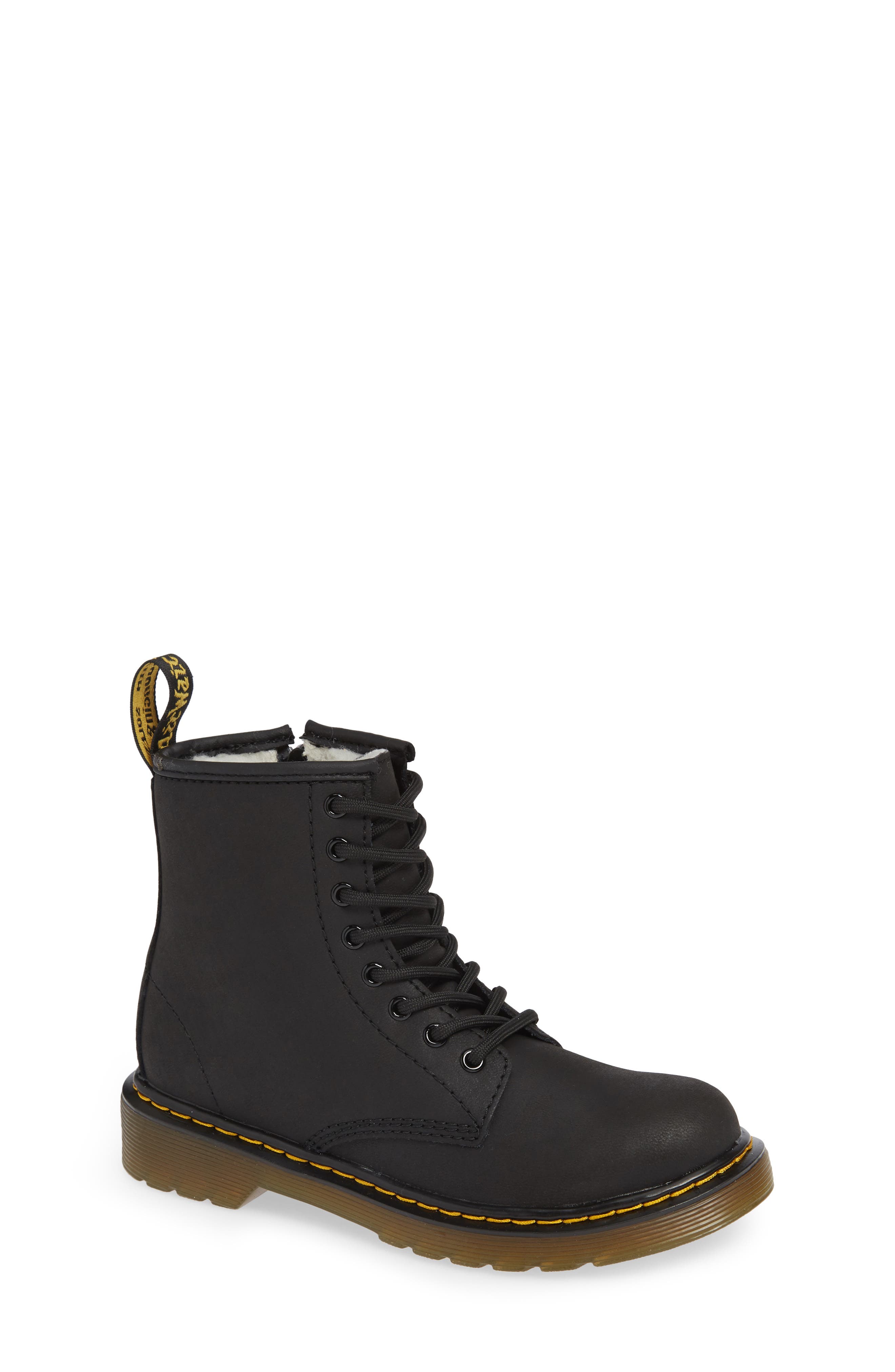 childrens black doc martens