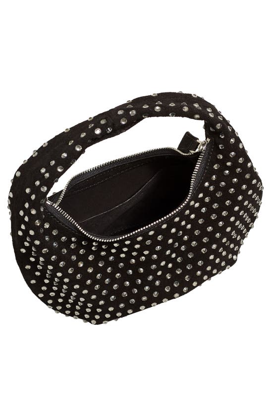 MADEWELL MADEWELL MICRO CHACHA CRYSTAL EMBELLISHED SUEDE HOBO BAG