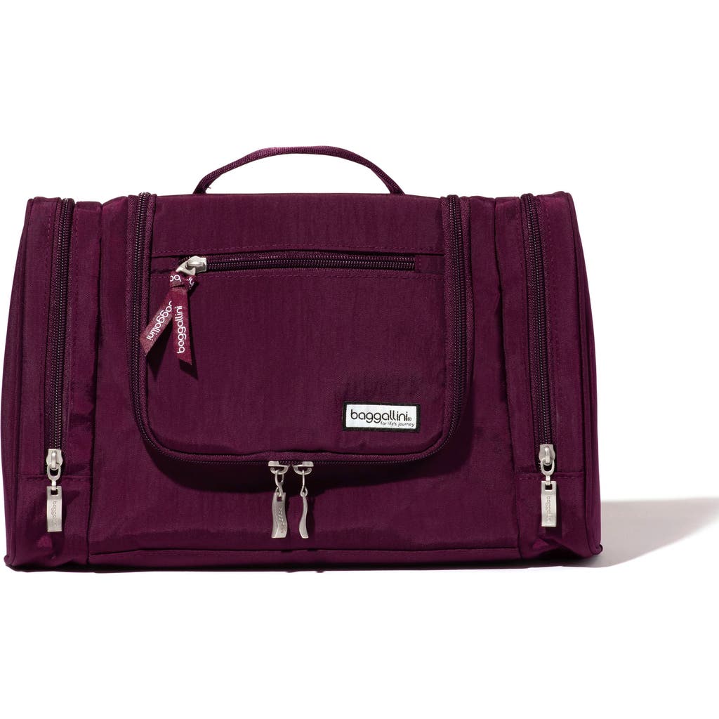 Baggallini Travel Toiletry Kit Cosmetic Bag In Mulberry