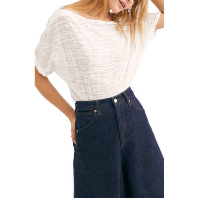 Free People Astrid Convertible Neck Tee, White