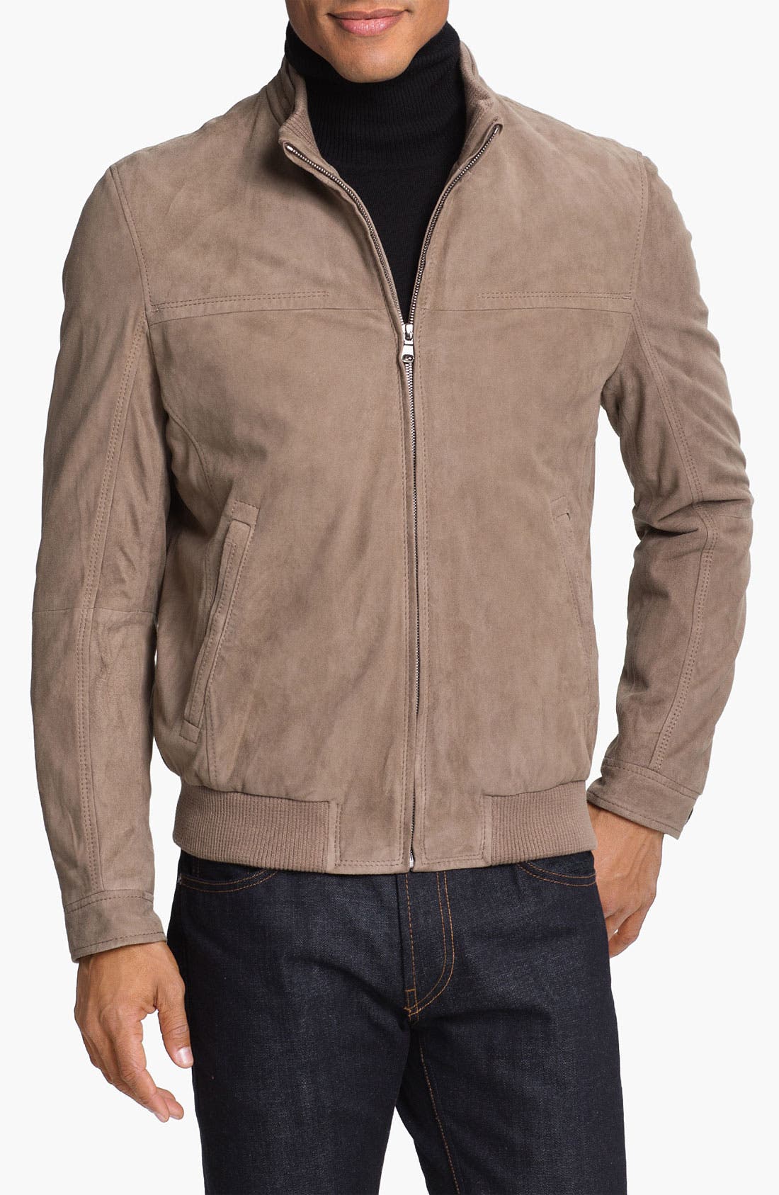 hugo boss suede jacket