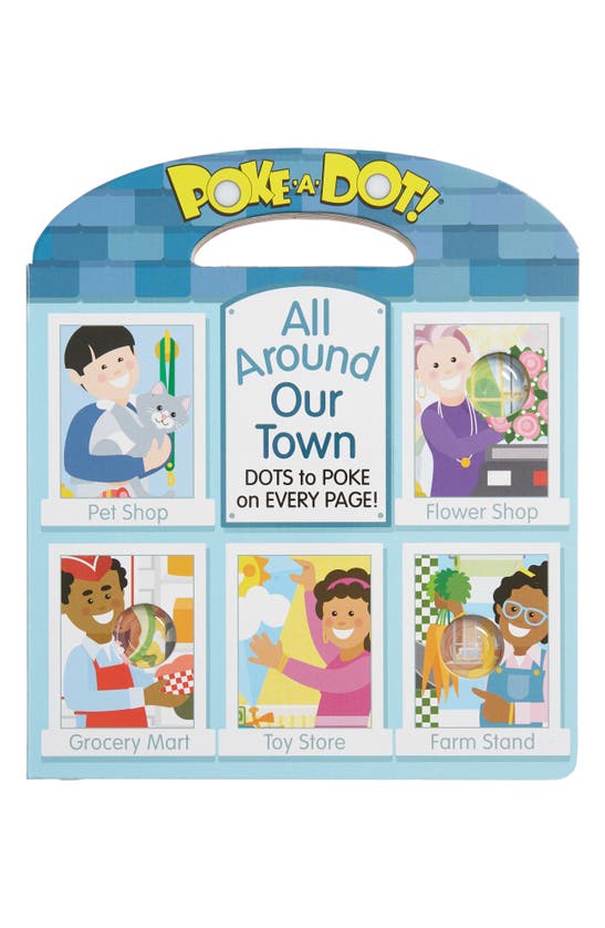 Melissa & Doug Poke-a-dot All Around Town Interactive Board Book In Blue