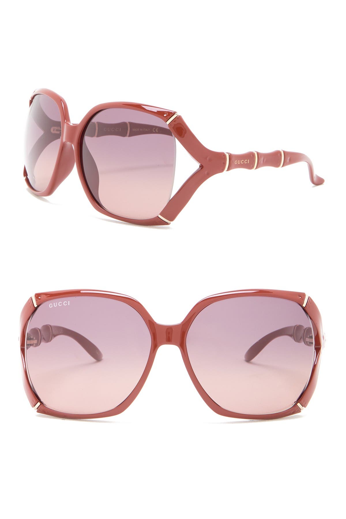 gucci 58mm oversize square sunglasses