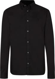 AllSaints Hawthorne Slim Fit Stretch Cotton Button-Up Shirt