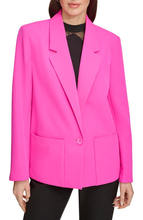 DKNY One-Button Blazer Shocking Pink at Nordstrom,