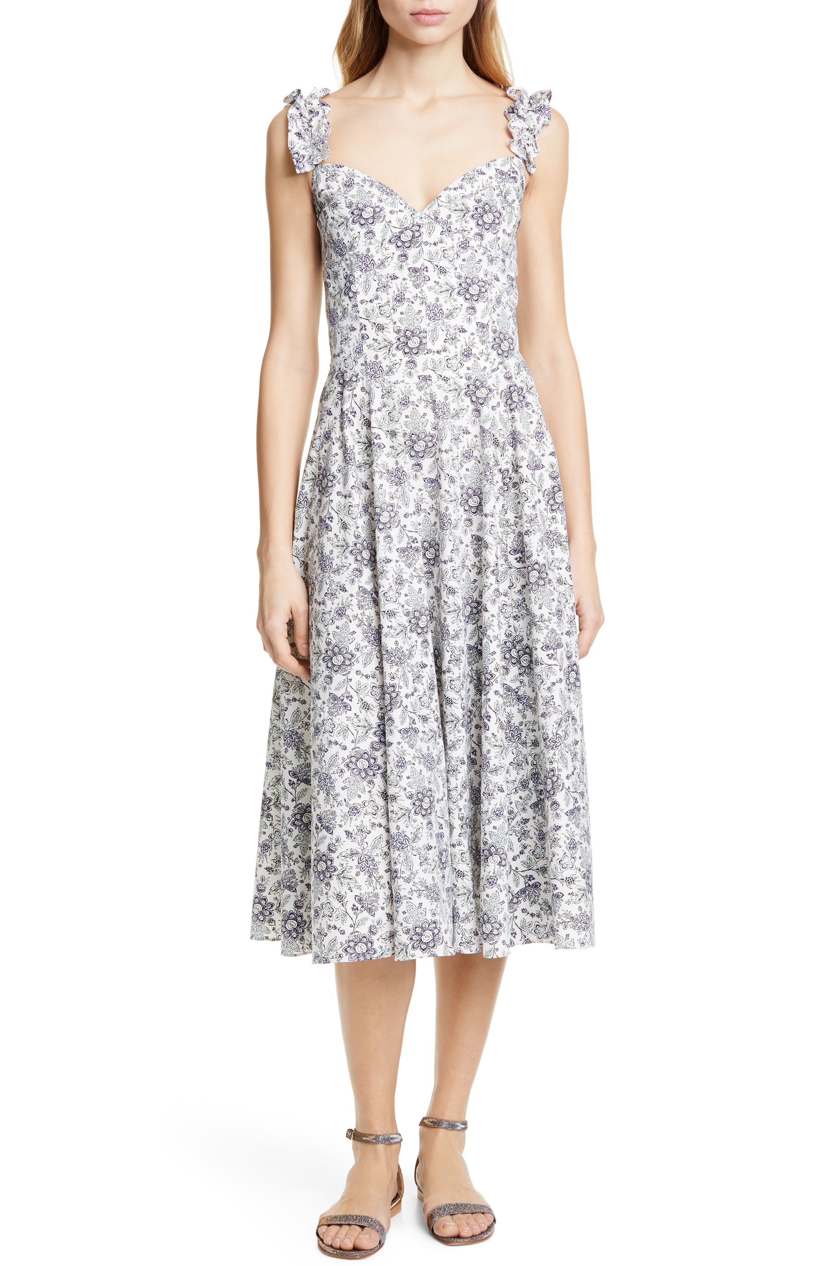 La Vie Rebecca Taylor Provencal Midi Dress, Ivory