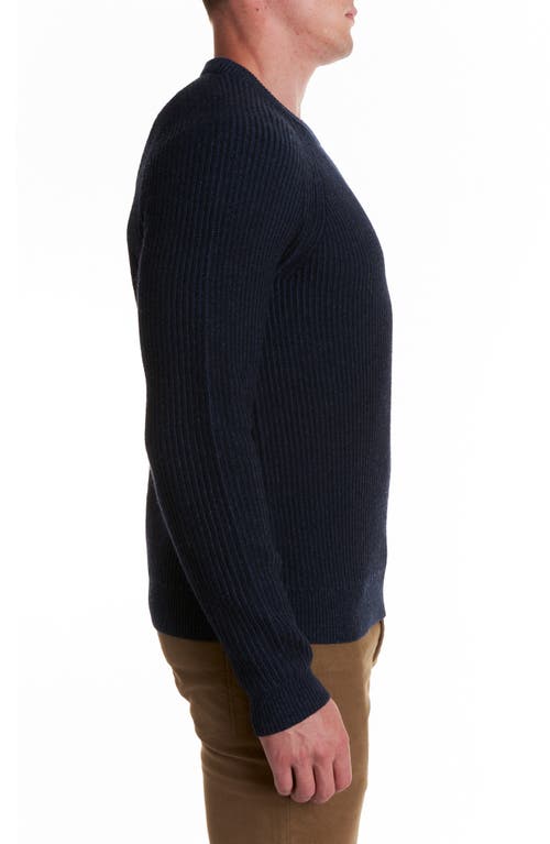 Billy Reid Fisherman Rib Crewneck Sweater In Navy