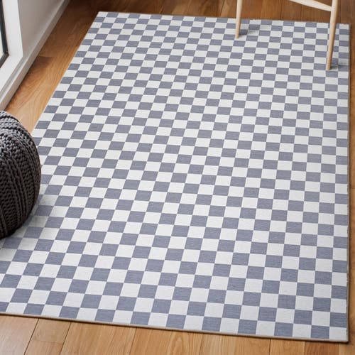 Jonathan Y Ainsley Modern Cottage Checkerboard Washable Area Rug In Gray/purple