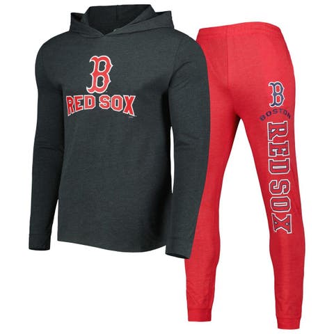 Nike Men's Charcoal, Navy Boston Red Sox Authentic Collection Thermal Crew Performance Pullover Sweatshirt