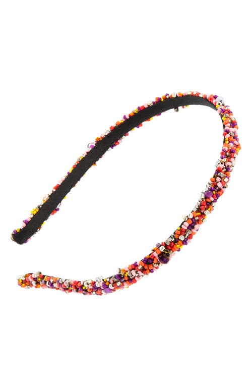 L. Erickson Positano Beaded Headband in Pink Multi at Nordstrom