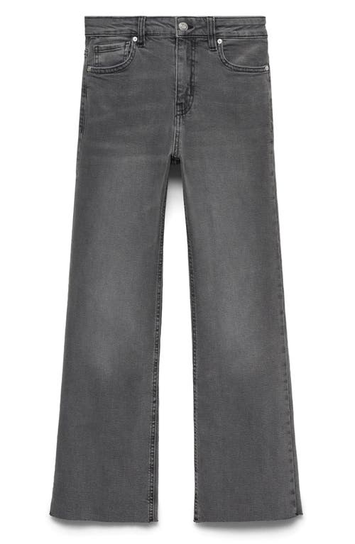 Shop Mango Sienna Crop Flare Jeans In Denim Grey