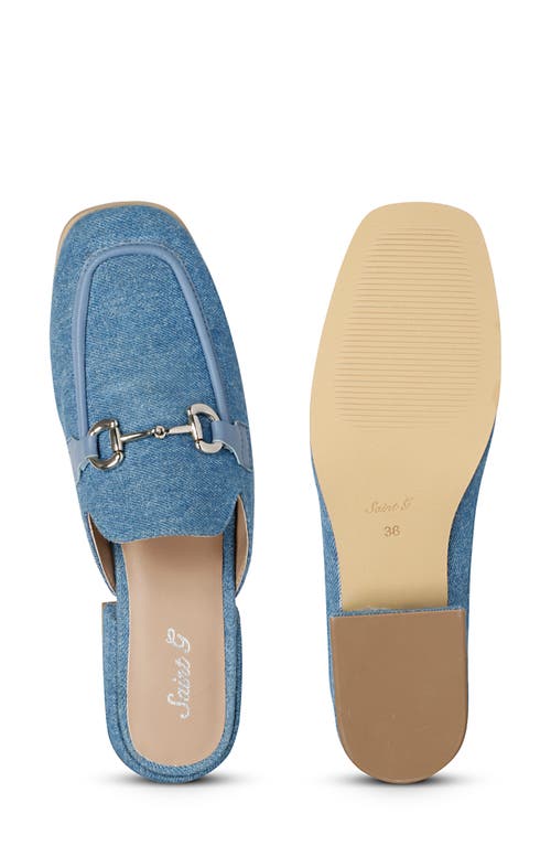 Shop Saint G Savannah Bit Loafer Mule In Denim