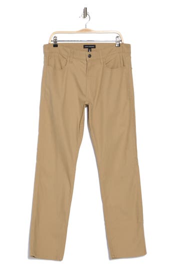 Lucky Brand Cotton Stretch Canvas Pants In Khaki Sand