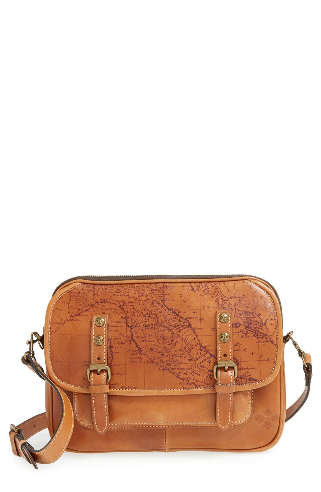 Patricia Nash 'Signature Map Leon' Leather Crossbody Bag Nordstrom