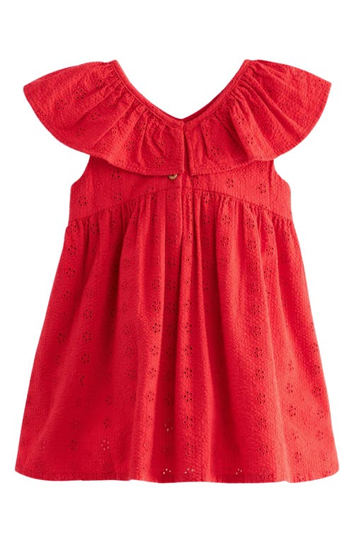 Shop Next Kids' Broderie Dress In Red