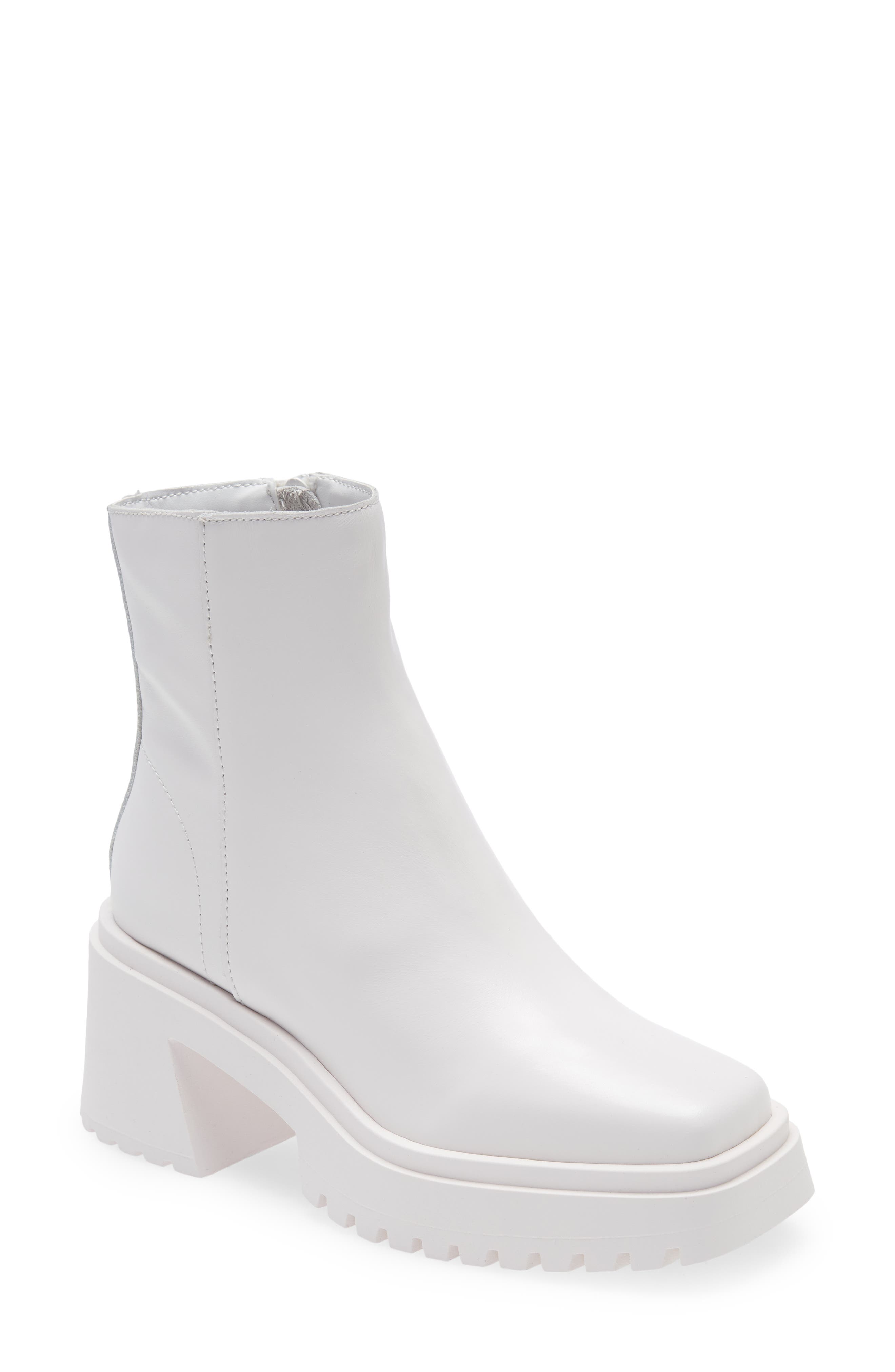 white ankle boots size 5