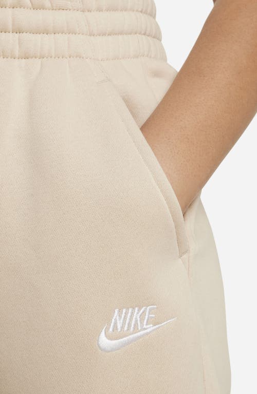 Shop Nike Kids' Sportswear Club Fleece Sweatpants In Sanddrift/white