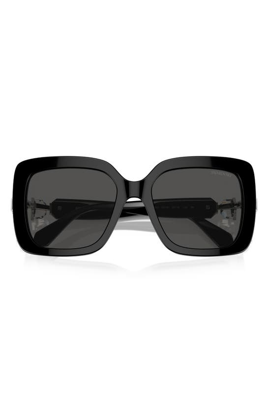 Swarovski Crystal-embellished Sunglasses In Black Grey