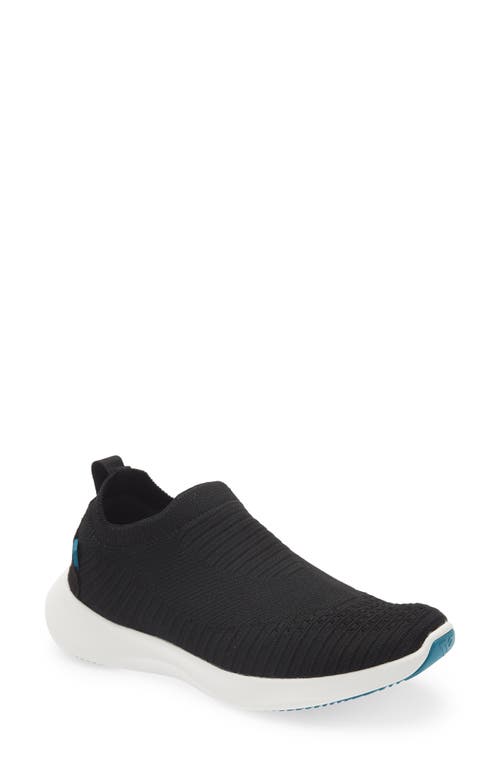 VESSI Everyday Knit Waterproof Slip On Sneaker in Onyx Black