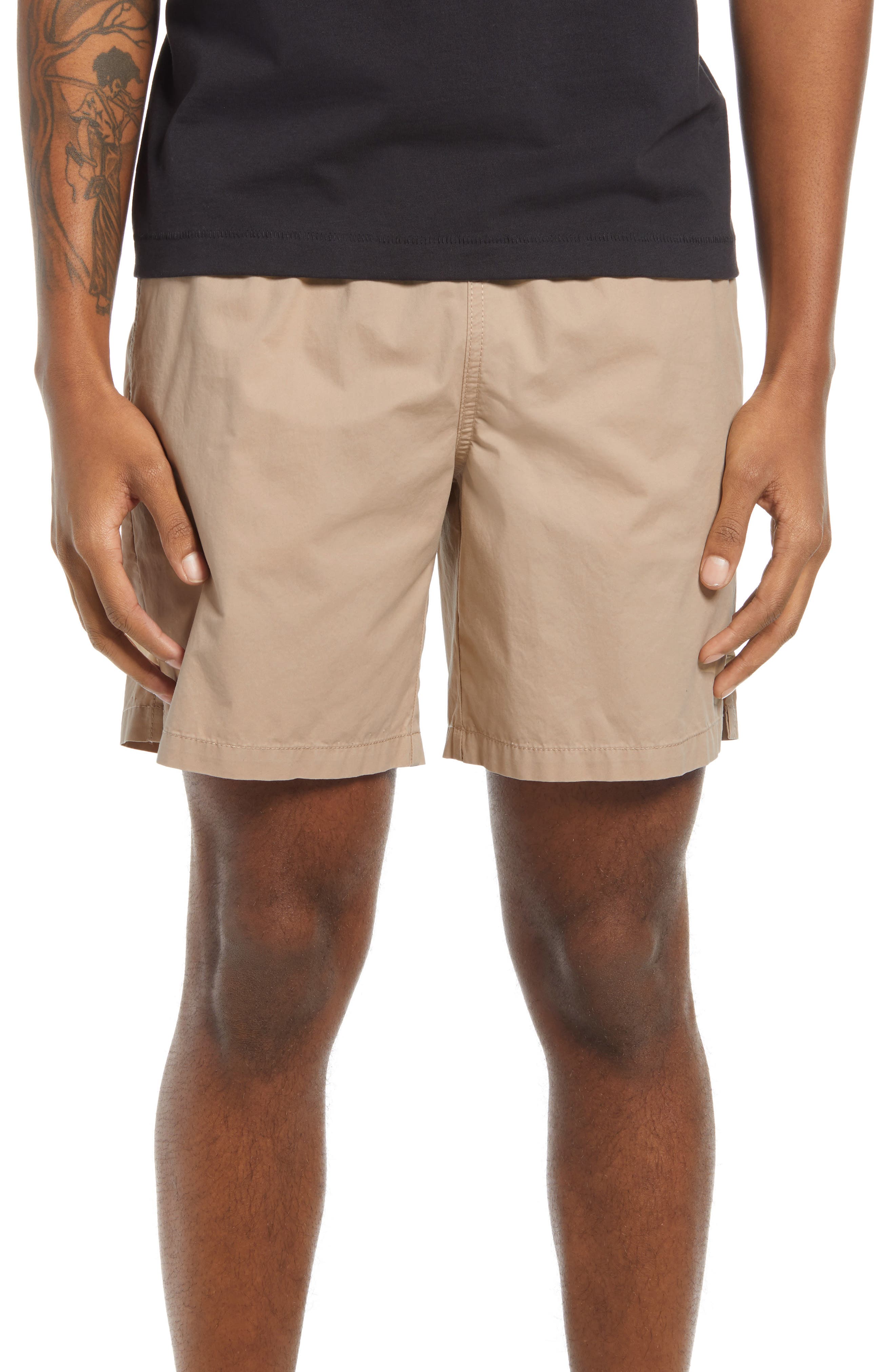 brown athletic shorts