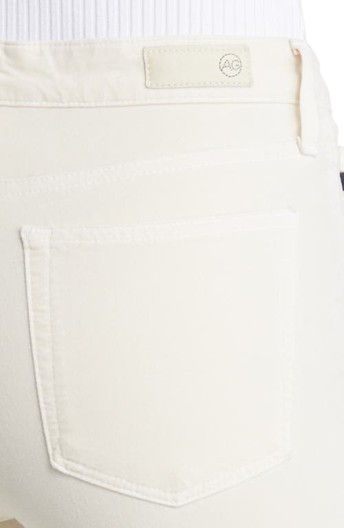 Ag Mari High Waist Slim Ankle Straight Leg Jeans In White Cream