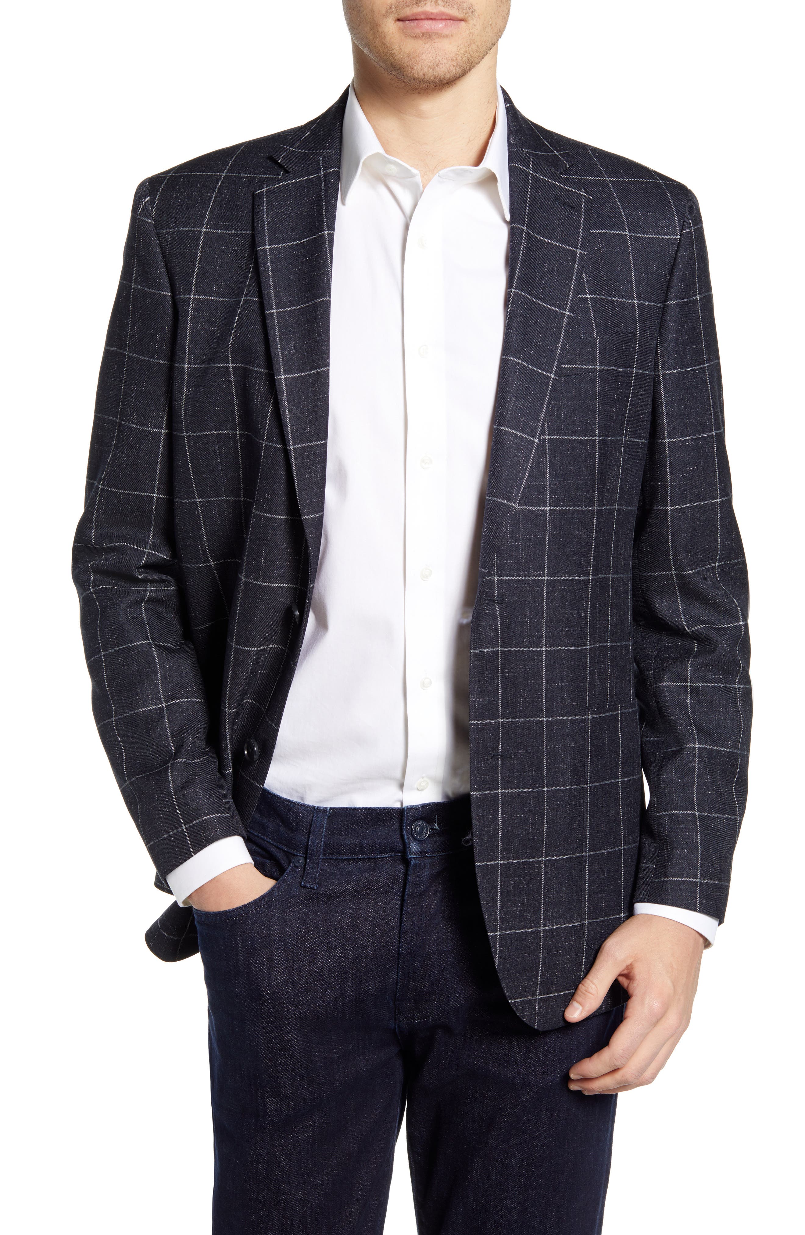 NORDSTROM MEN'S SHOP | Windowpane Check Sport Coat | Nordstrom Rack