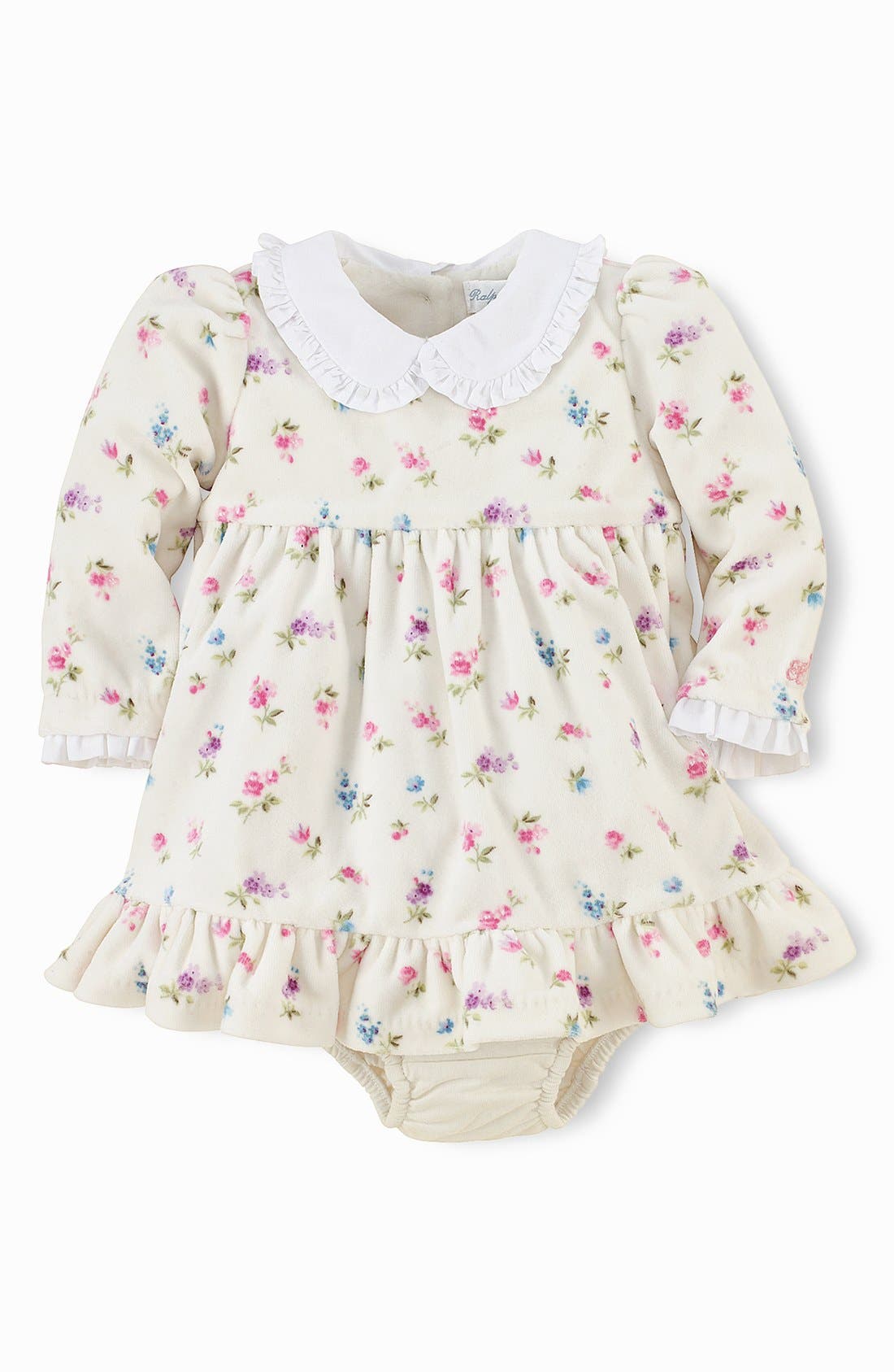 Ralph Lauren Velour Dress & Bloomers (Baby Girls) Nordstrom